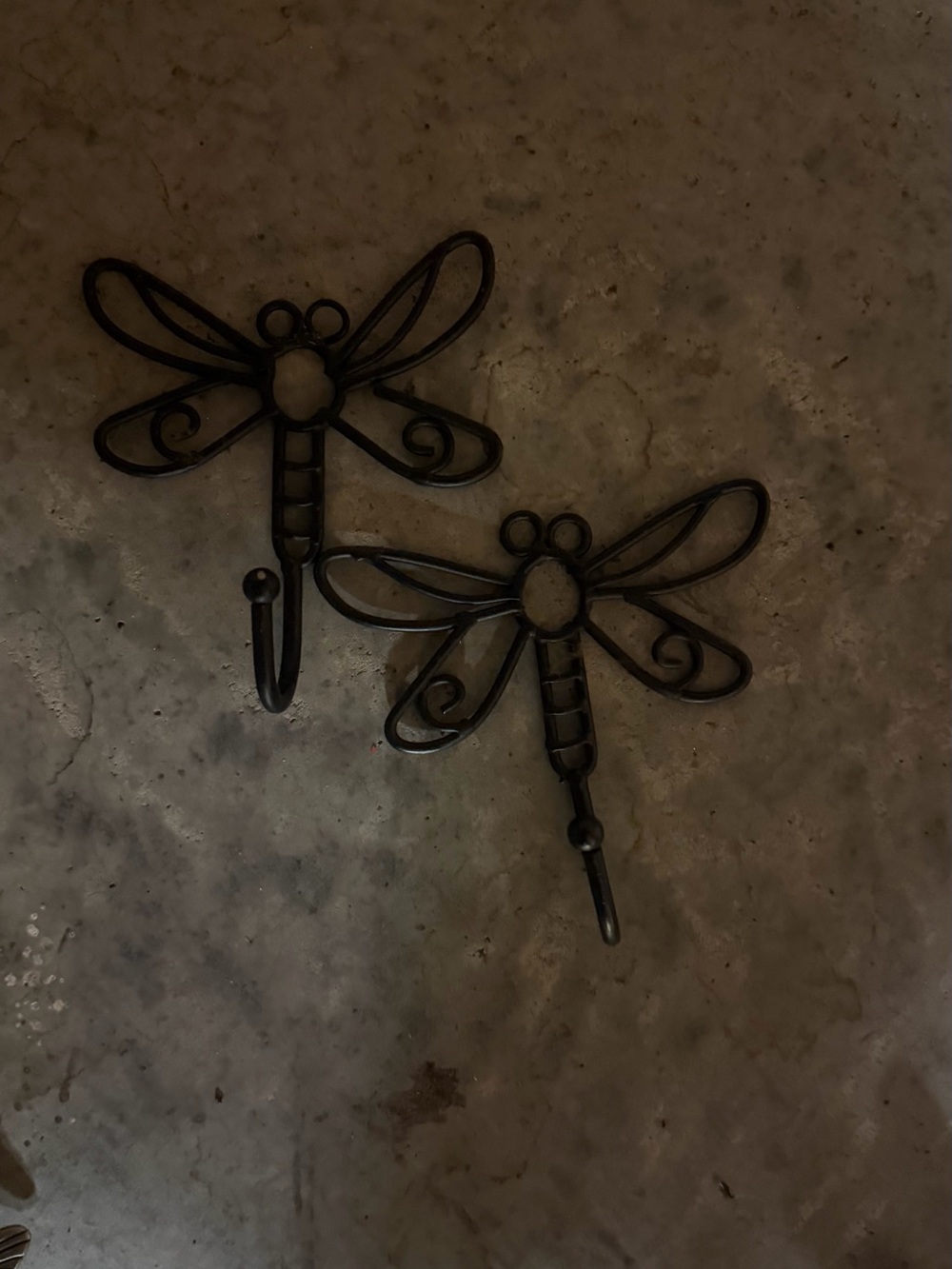 Decorative Black Dragonfly Wall Hooks - Unbranded